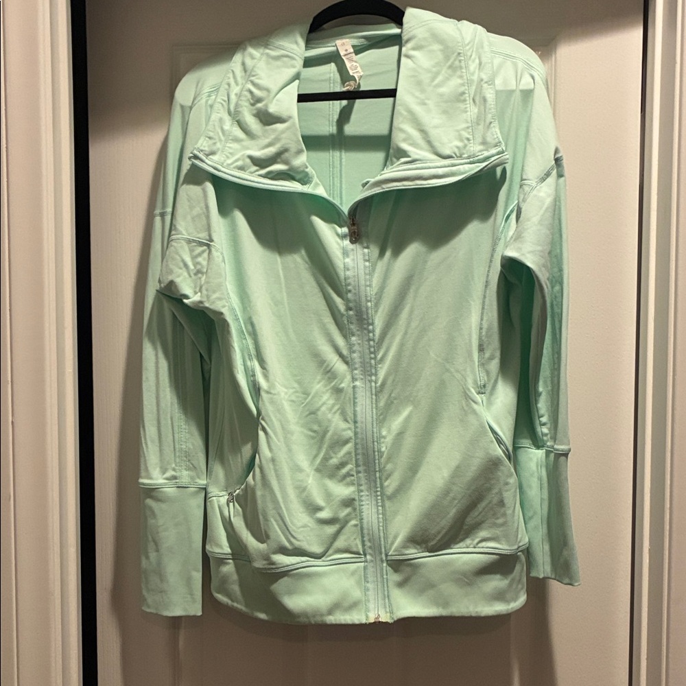 Mint green lululemon jacket. Size 12